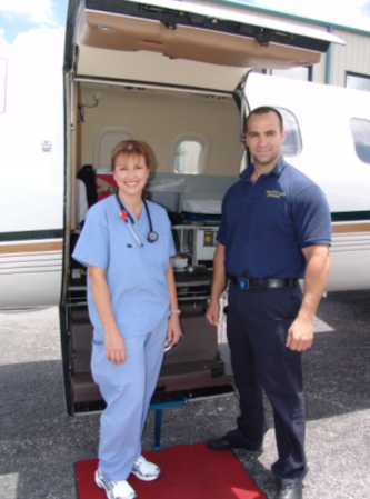 Air Ambulance Medical team members Lily and Jerome